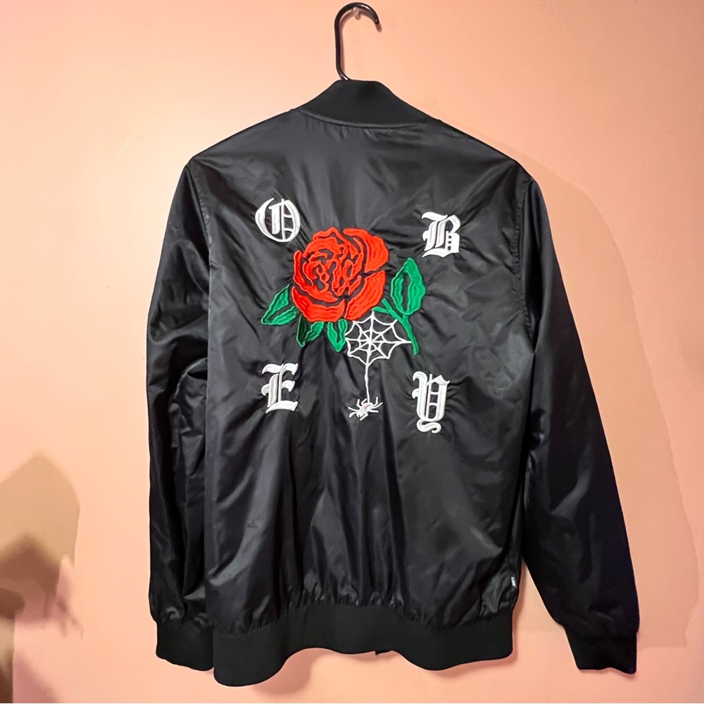 OBEY Black Logo Rose Jacket